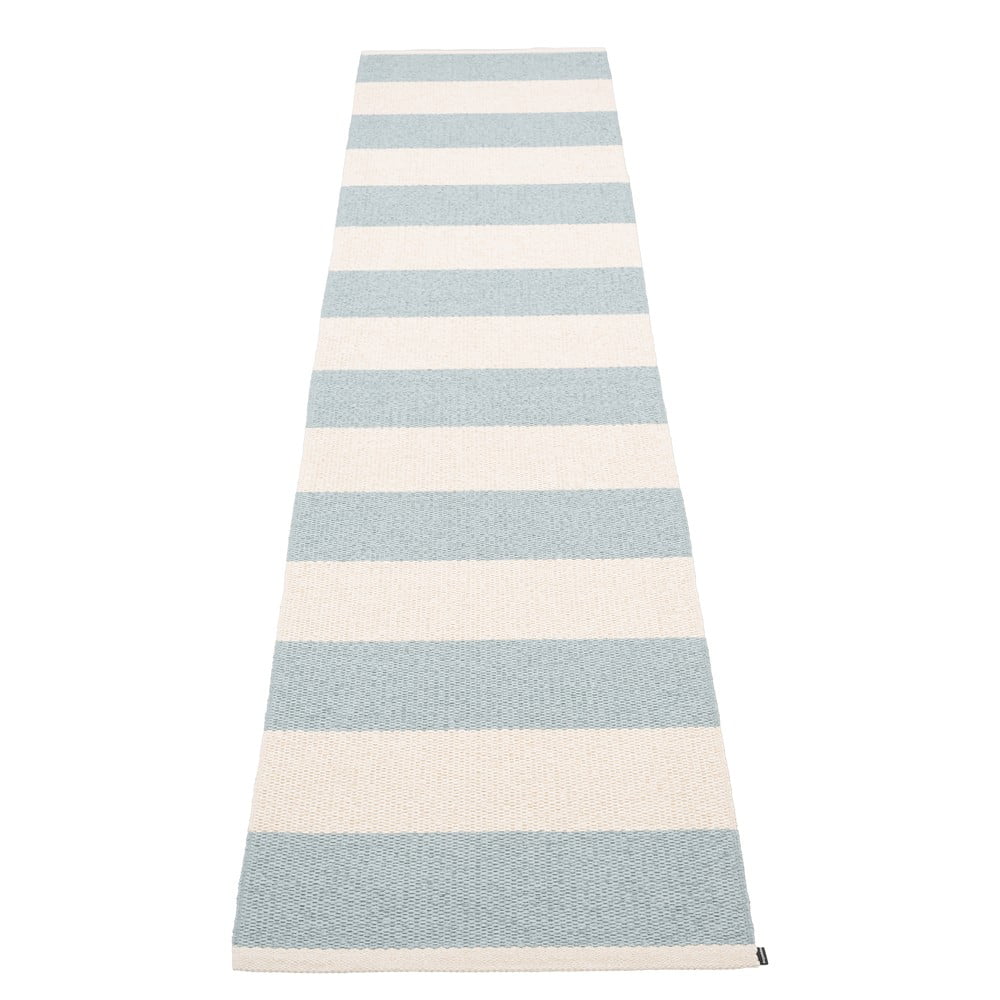 Covor tip traversă pentru interior și exterior albastru deschis/crem 70x300 cm Bob Blue Fog – Pappelina