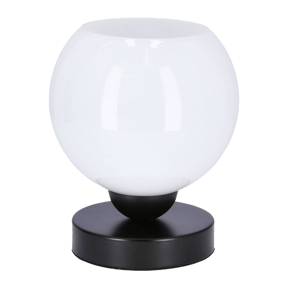 Veioză albă cu abajur din sticlă (înălțime 19 cm) Caldera – Candellux Lighting