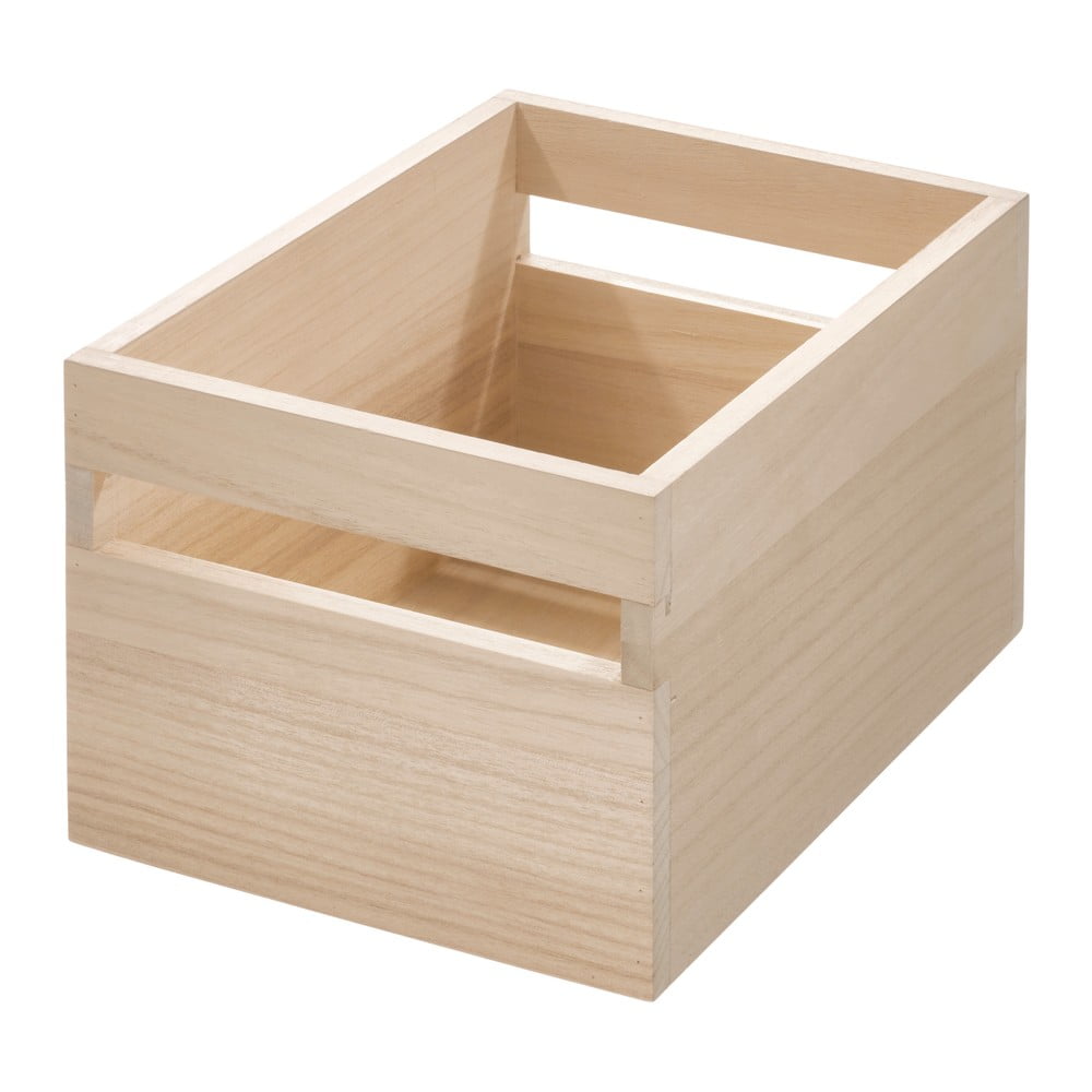 Cutie depozitare din lemn paulownia iDesign Eco Handled, 25,4 x 19 cm bonami.ro