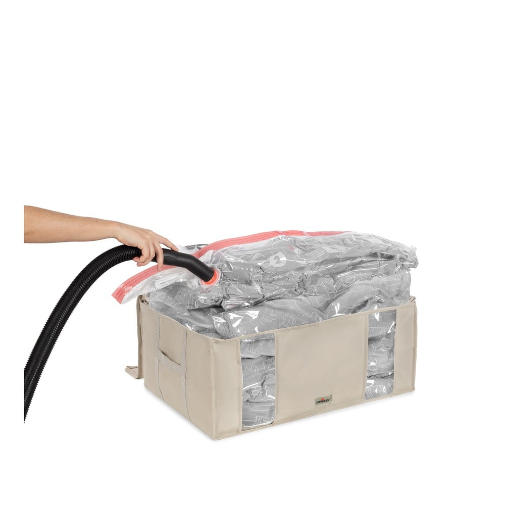 Cutie de depozitare pentru haine din material textil cu vacuum 65x50x27 cm Life – Compactor