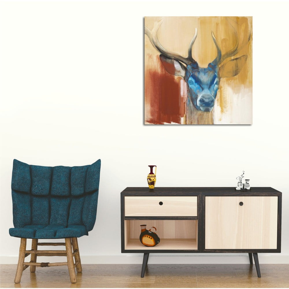 Tablou pe pânză Colorful Deer, 45 x 45 cm bonami.ro