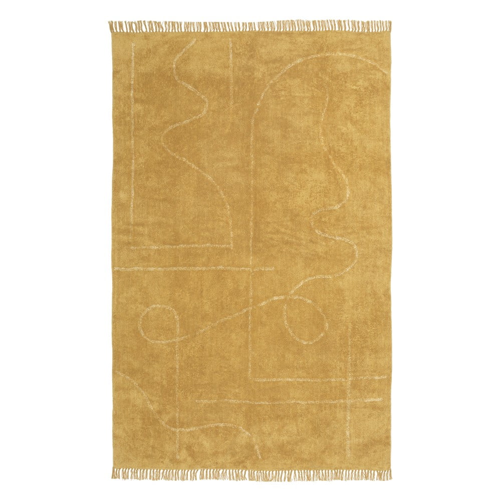 Covor țesut manual din bumbac Westwing Collection Lines, 200 x 300 cm, portocaliu bonami.ro imagine 2022