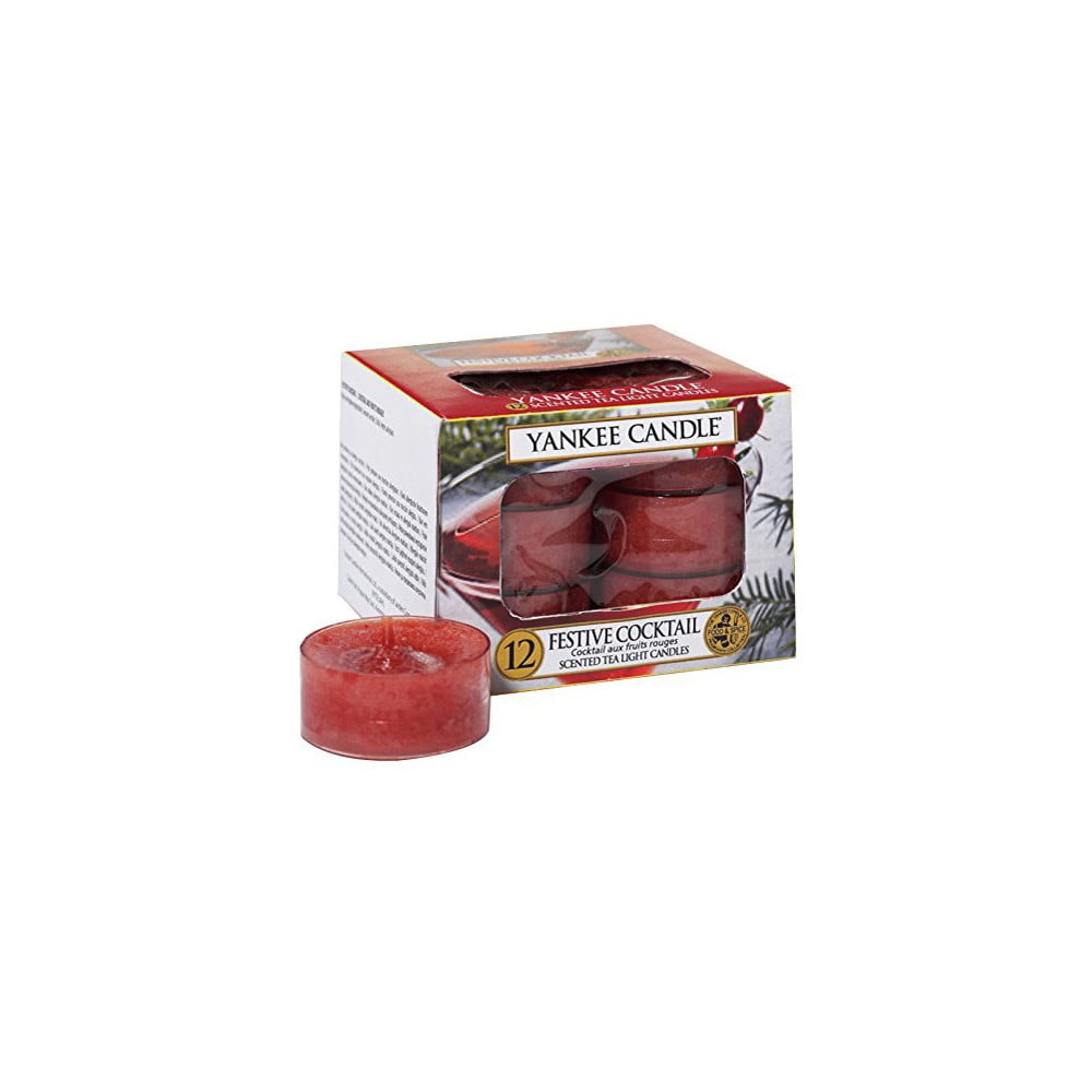 Set 12 lumânări parfumate Yankee Candle Festive Cocktail, timp de ardere 4 h