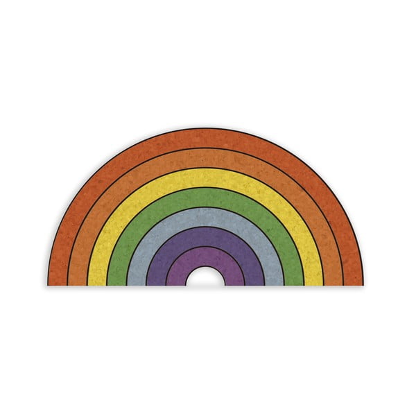 Avizier în formă de curcubeu Really Nice Things Rainbow, 70 x 50 cm