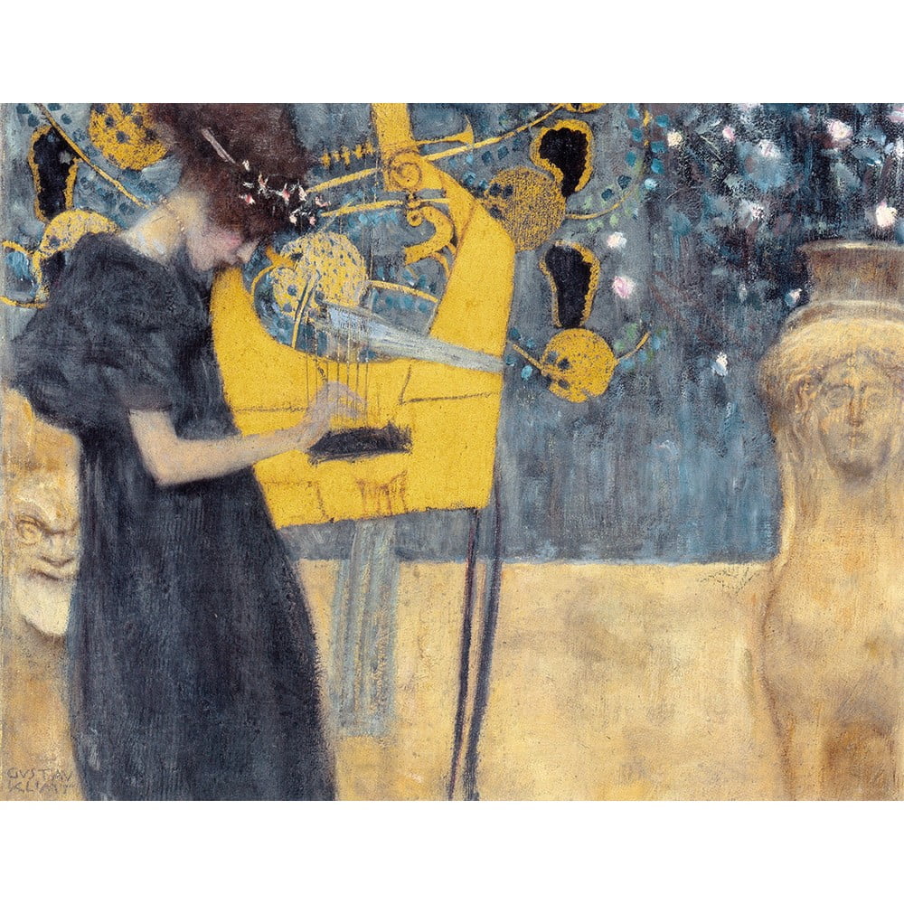 Reproducere tablou Gustav Klimt – Music, 90 x 70 cm bonami.ro imagine 2022