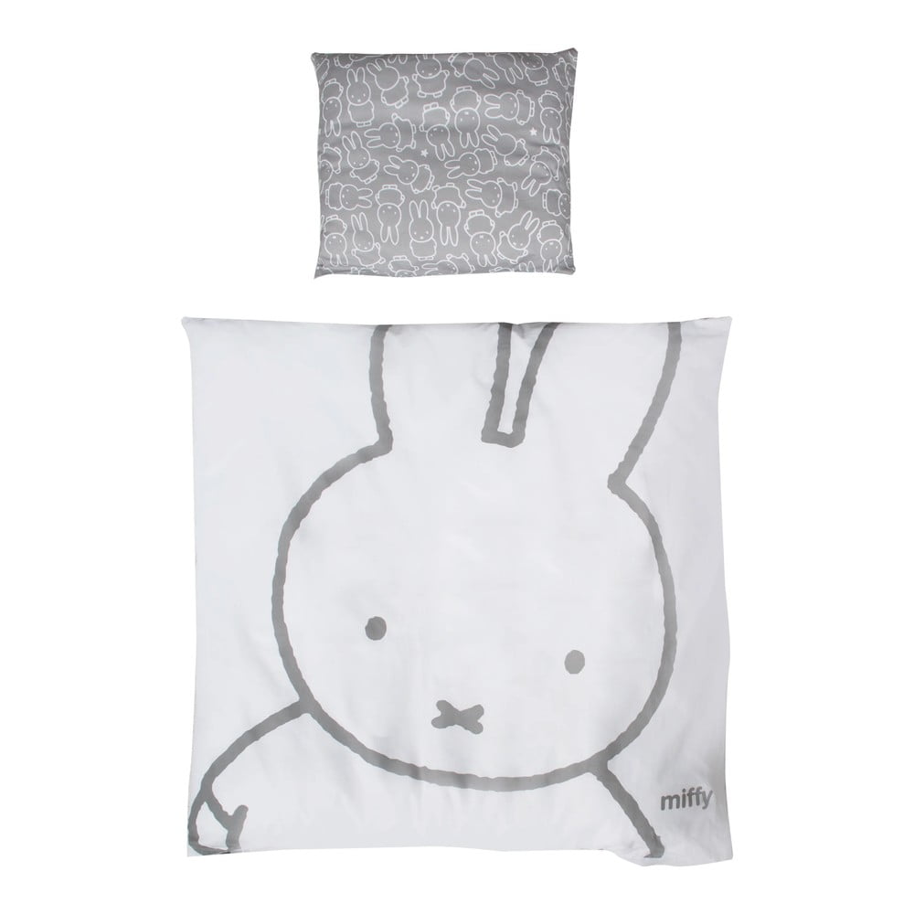 Lenjerie de pat pentru copii din bumbac pentru pătuț 80x80 cm Miffy – Roba