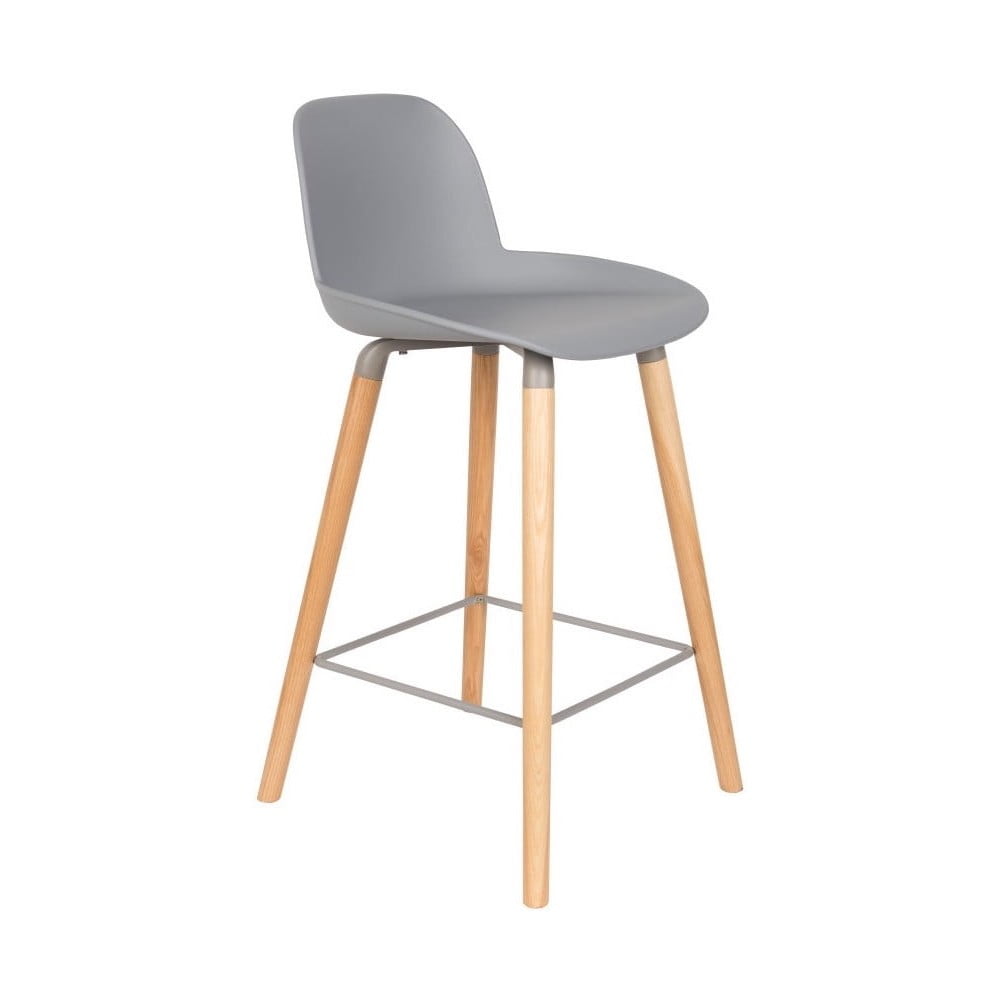 Set 2 scaune bar Zuiver Albert Kuip, înălțime scaun 65 cm, gri deschis bonami.ro pret redus