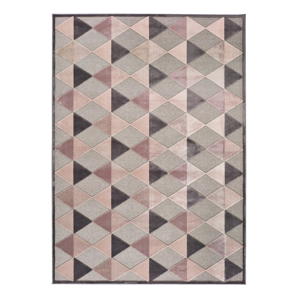 Covor Universal Farashe Triangle, 140 x 200 cm, gri-roz 140