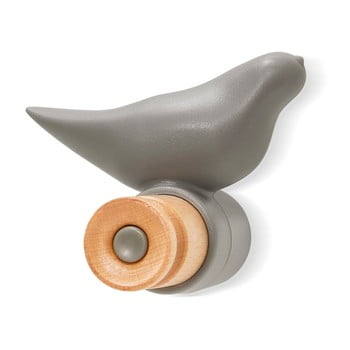 Cârlig de perete loomi.design bird, gri