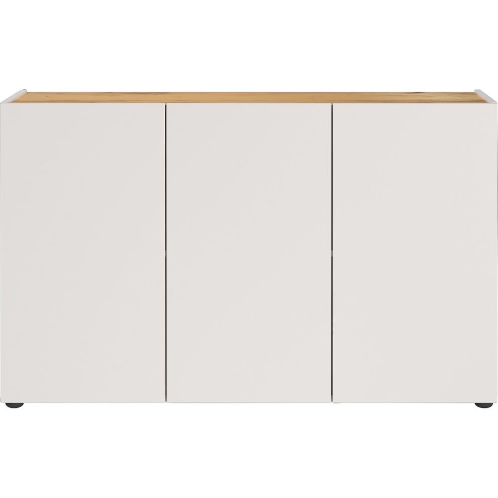 Dulap alb cu aspect de lemn de stejar 120x76x34 cm Adrano – Germania