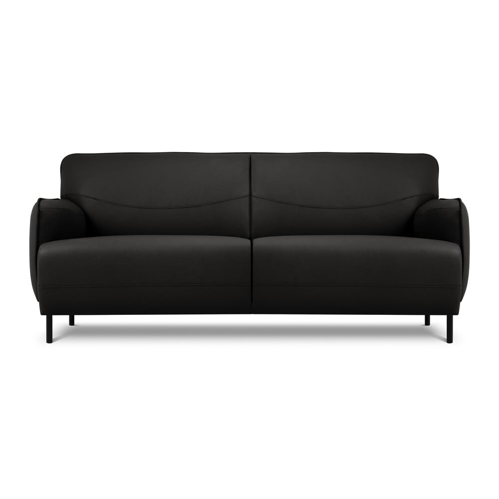 Poza Canapea din piele Windsor & Co Sofas Neso, 175 x 90 cm, negru