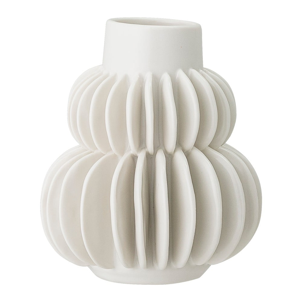 Vază din gresie ceramică Bloomingville Blossom, alb Bloomingville imagine 2022