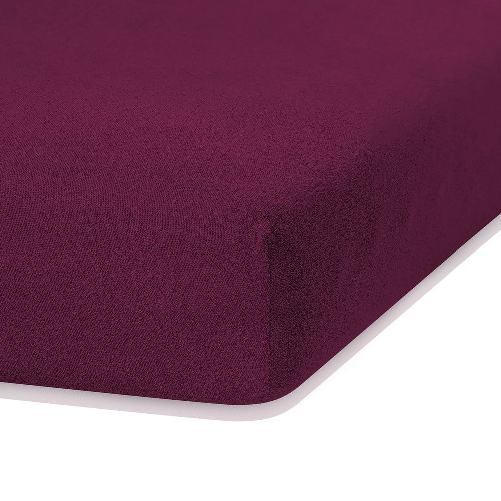 Cearceaf elastic AmeliaHome Ruby, 200 x 80-90 cm, violet AmeliaHome