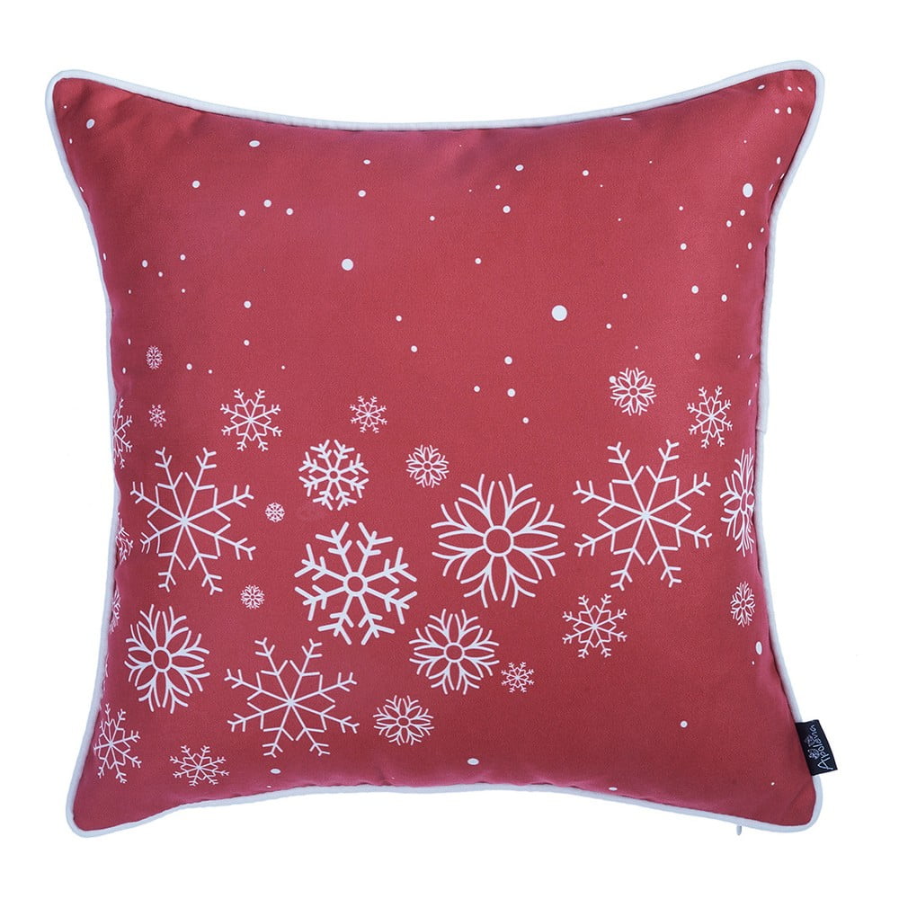Față de pernă cu model de Crăciun Mike & Co. NEW YORK Honey Snowflakes, 45 x 45 cm, roșu bonami.ro