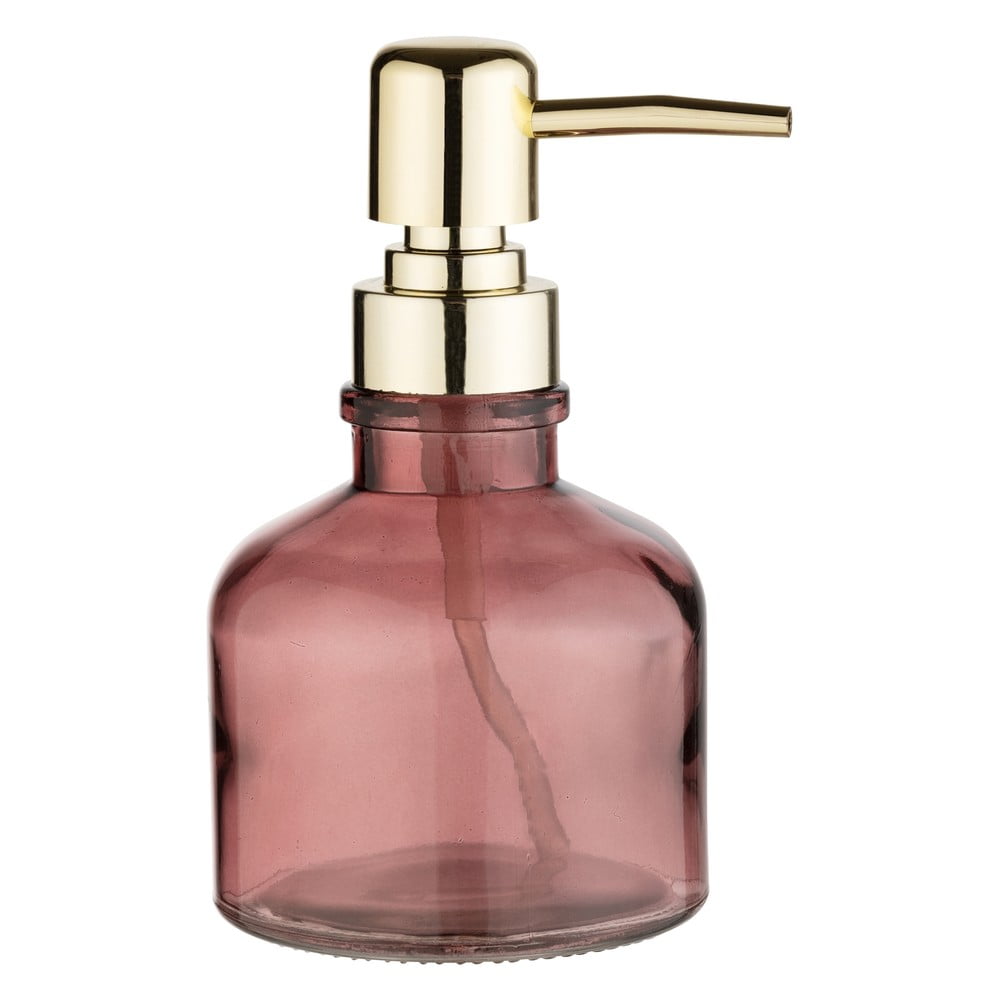 Poza Dozator / dispenser sapun din sticla Wenko Atessa, roz