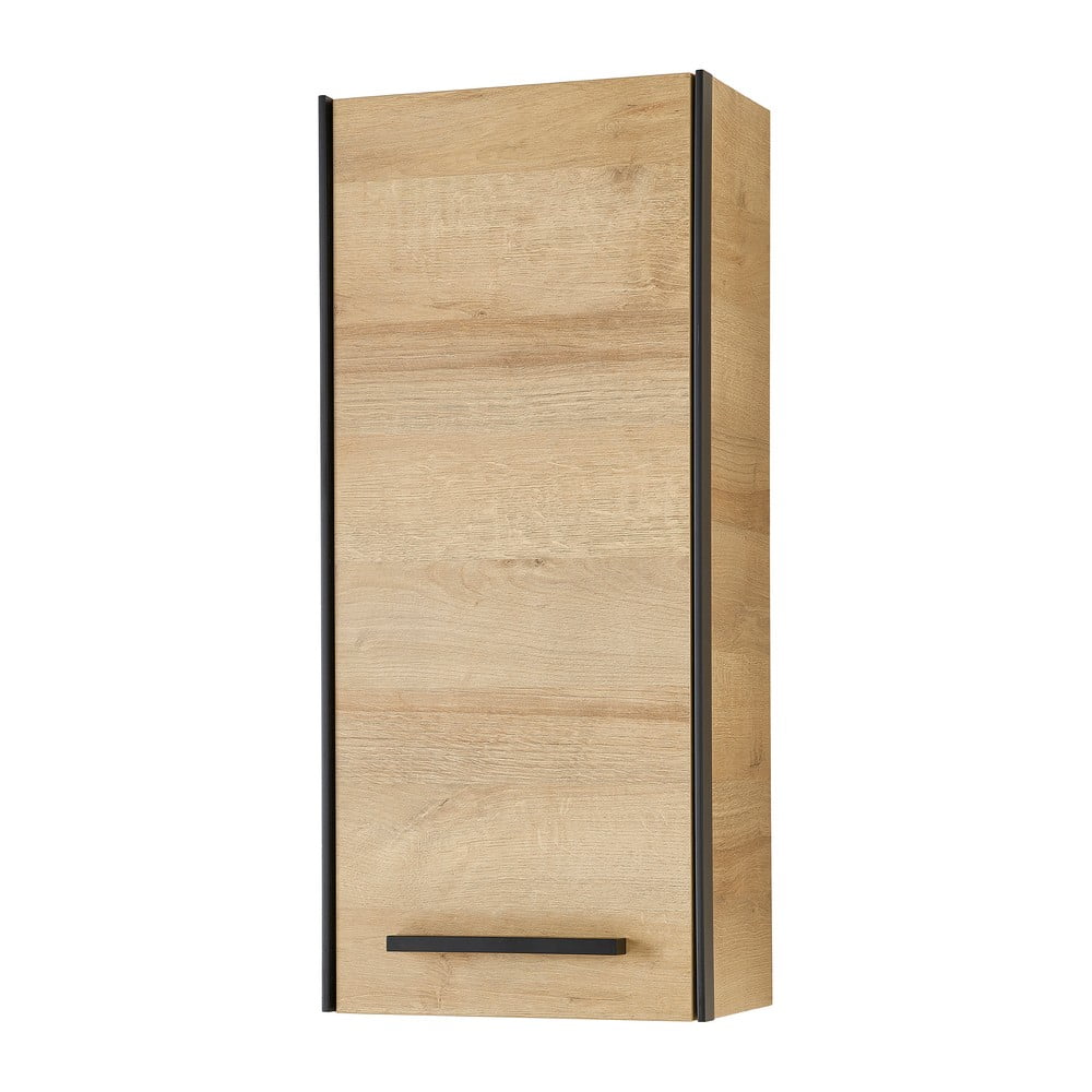 Dulap de baie în culoare naturală suspendat cu aspect de lemn de stejar 70x30 cm Quickset 395 – Pelipal
