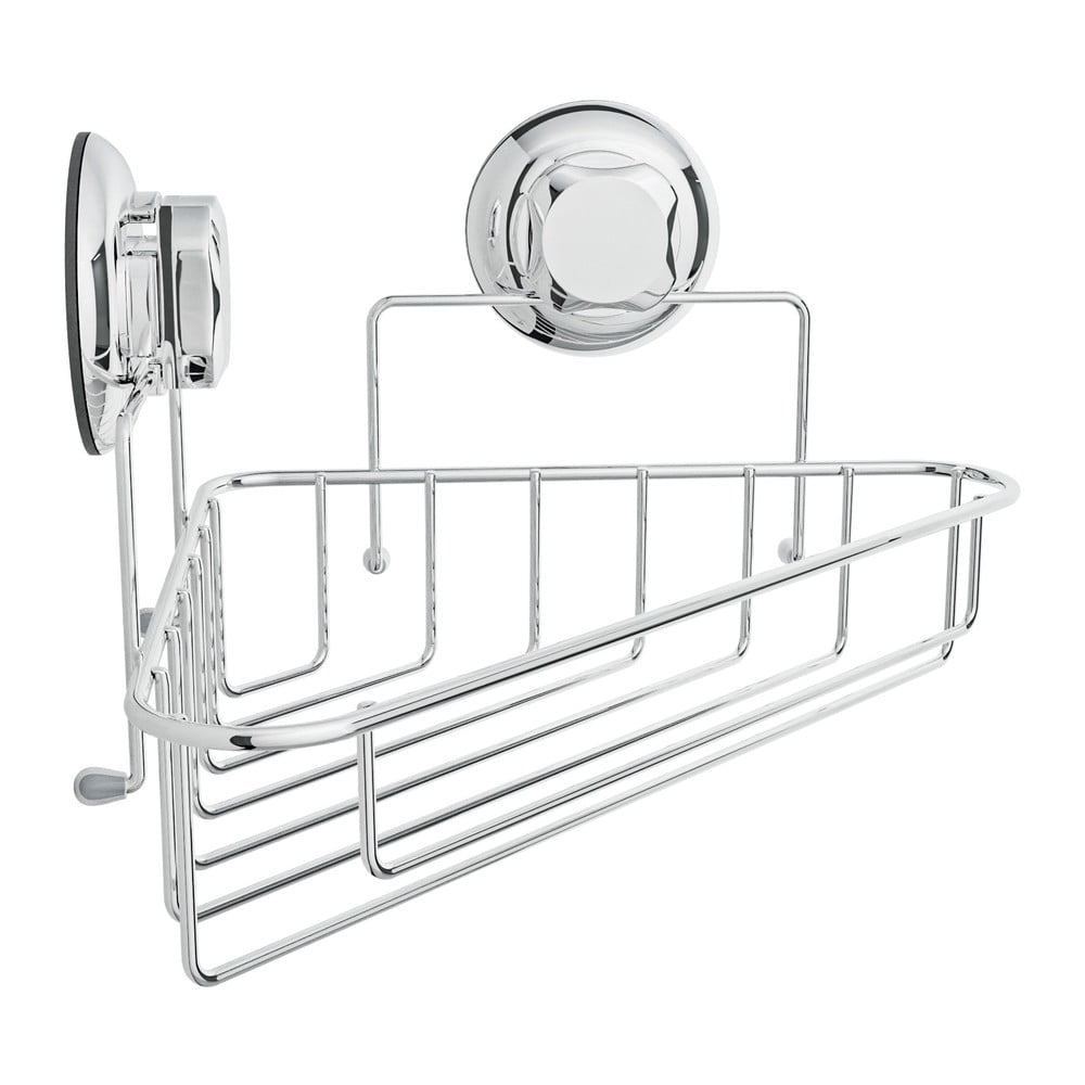 Raft pentru baie argintiu de colț autoadeziv din metal Bestlock Bath – Compactor Accesorii
