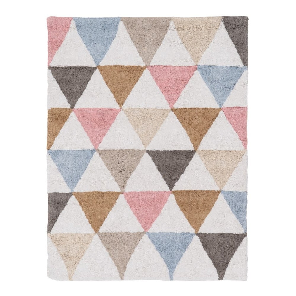 Covor lavabil din bumbac 100x135 cm Geometric – Ixia