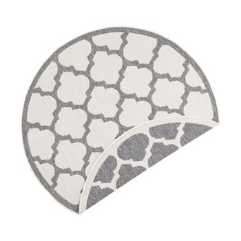 Covor adecvat pentru exterior bougari palermo, ⌀ 140 cm, gri-crem