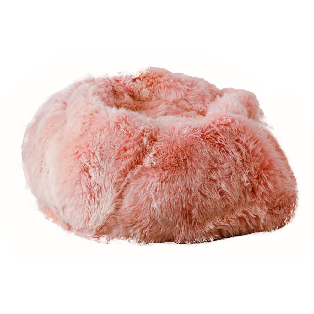 Sac de șezut din blană de oaie Native Natural, ⌀ 110 cm, roz