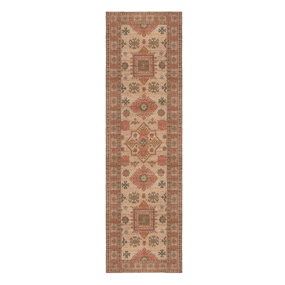 Covor roz/teracotă țesut manual din amestec de iută 60x230 cm Lana Jute – Flair Rugs