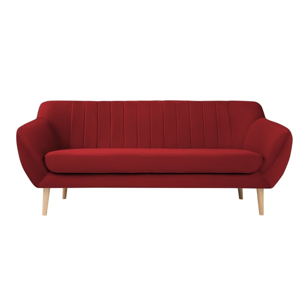 Canapea cu tapițerie din catifea Mazzini Sofas Sardaigne, 188 cm, roșu 188 imagine noua