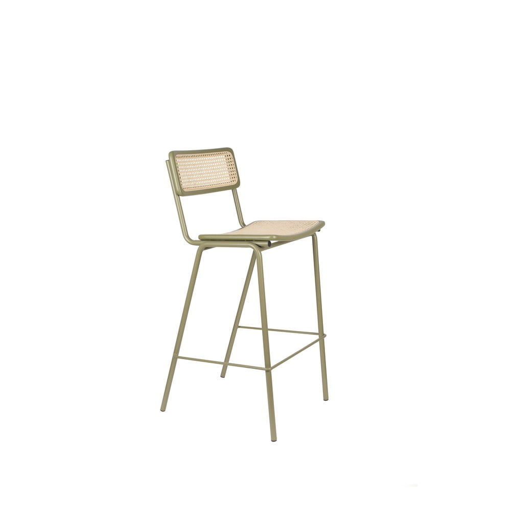 Set 2 scaune de bar din ratan verde, 106 cm Jort – Zuiver 106