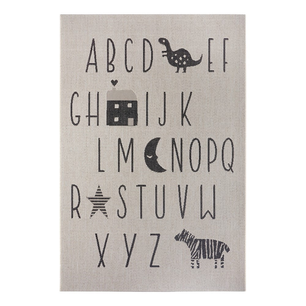 Covor copii Ragami Letters, 200 x 290 cm, negru – gri bonami.ro pret redus