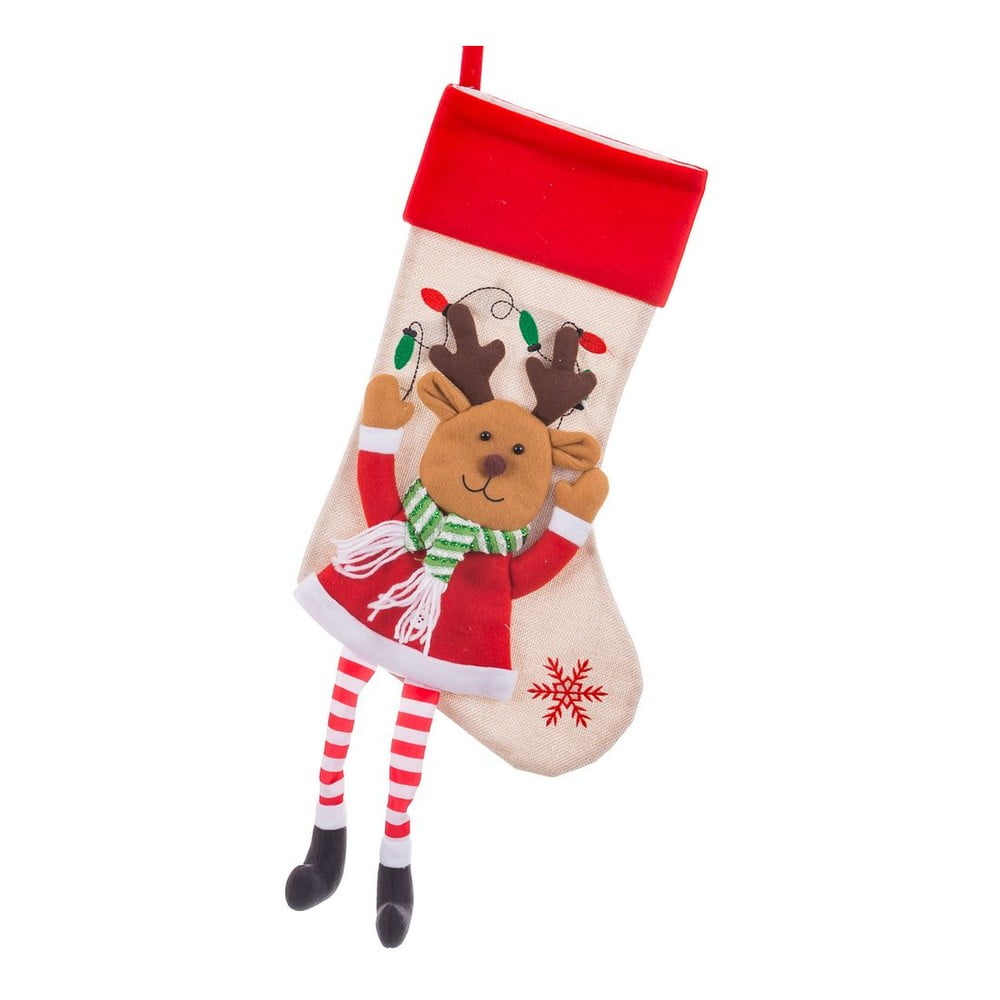 Decorațiune ciorap de Crăciun din material textil Reindeer – Casa Selección