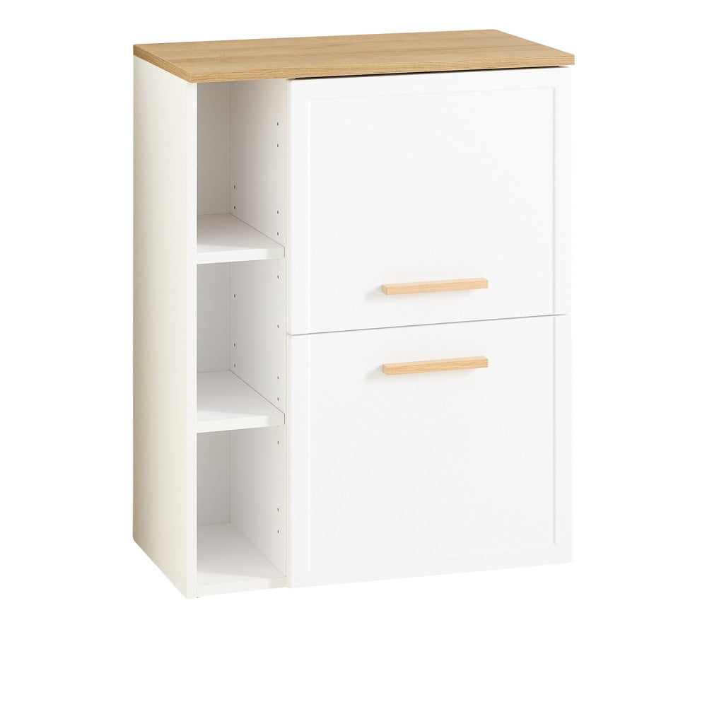 Dulap de baie alb jos/suspendat 77x60 cm Quickset 383 – Pelipal