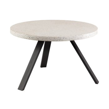 Masă de grădină cu blat din terrazzo la forma shanelle, ⌀ 120 cm