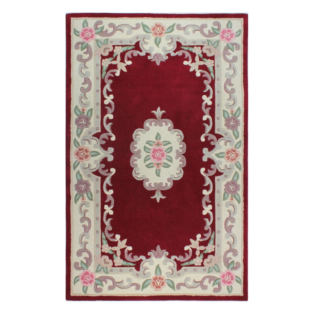 Covor din lână Flair Rugs Aubusson, 75 x 150 cm, roșu