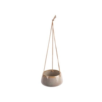 Ghiveci din ceramică suspendat pt living unique, ø 20,5 cm, gri