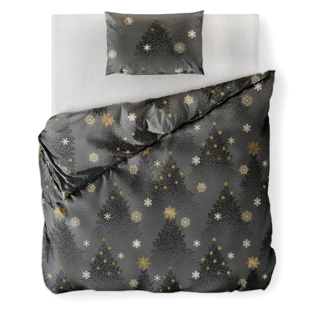 Lenjerie de pat din flanel cu motive de Crăciun pentru pat de o persoană AmeliaHome Silentnight, 135 x 200 cm AmeliaHome imagine 2022