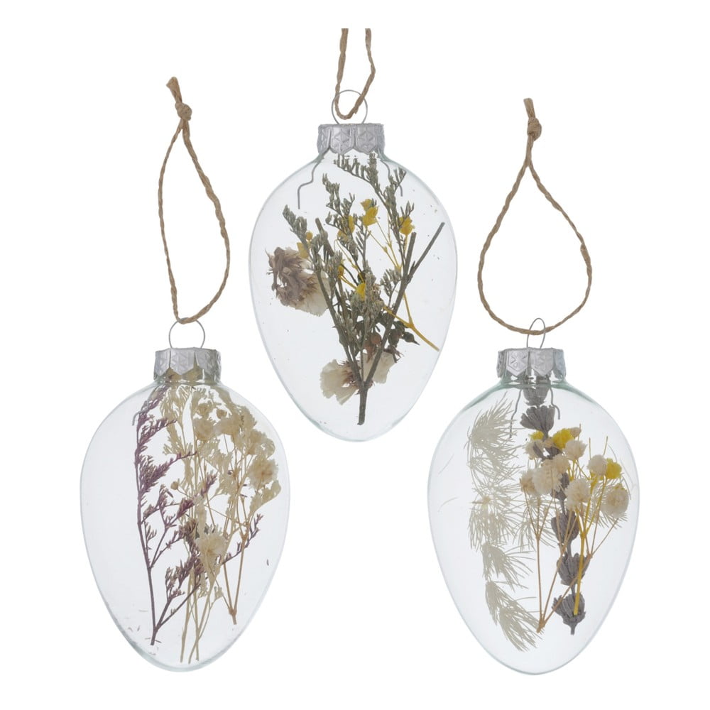 Set 3 decorațiuni suspendate din sticlă cu model de paște boltze narella