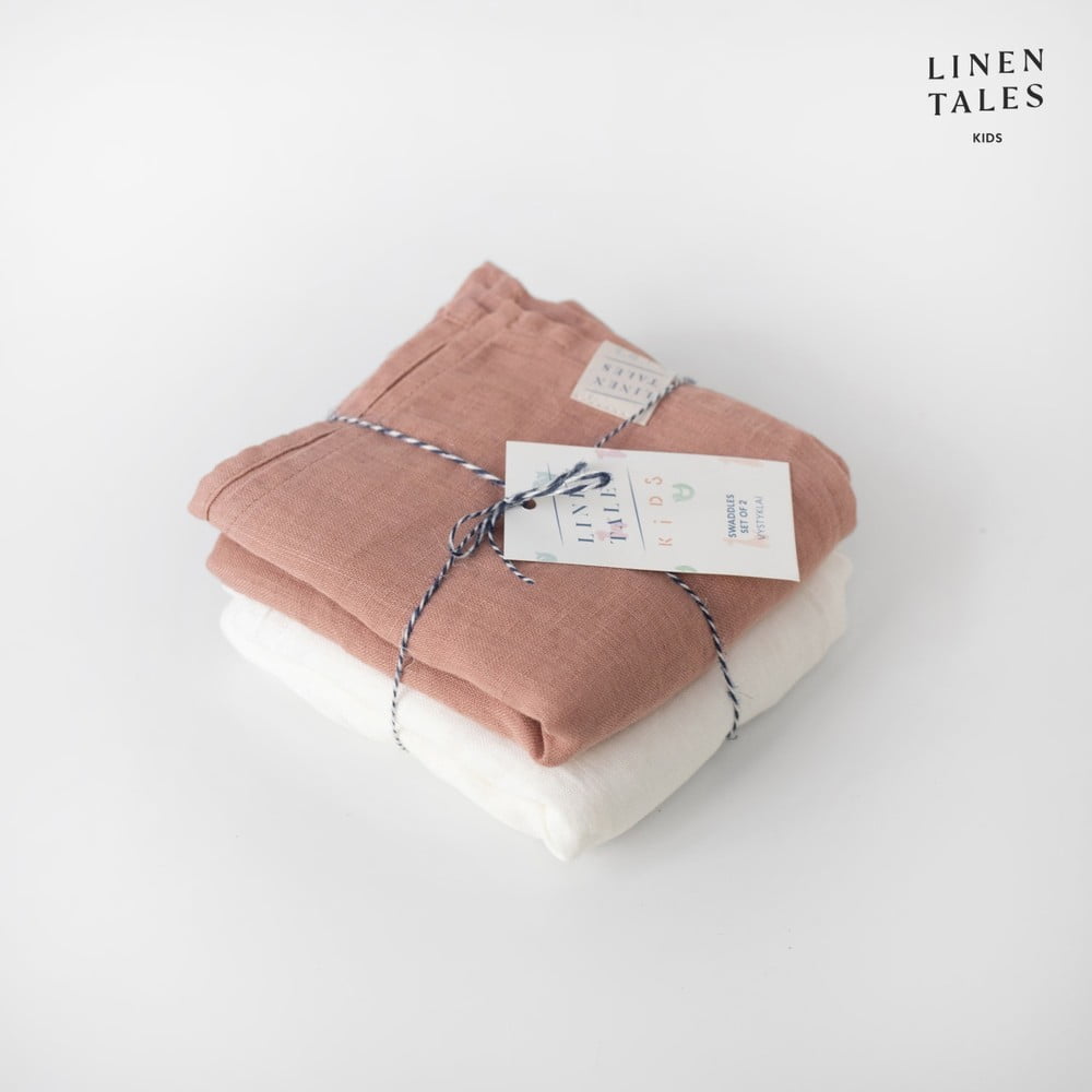 Pături de înfășat din in 2 buc. - linen tales