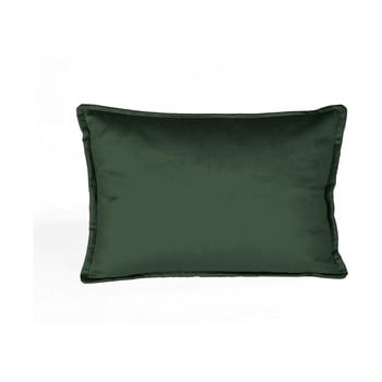 Pernă cu husă din catifea velvet atelier dark, 50 x 35 cm, verde închis