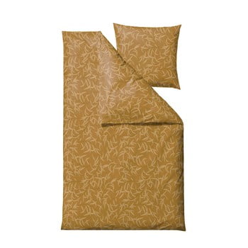Lenjerie de pat din bumbac satinat pentru pat single södahl breeze golden, 140 x 200 cm, galben