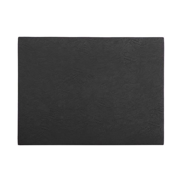 Suport farfurie din imitație de piele ZicZac Troja Rectangle, 33 x 45 cm, negru