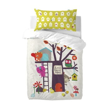 Lenjerie de pat din bumbac pentru copii moshi moshi house, 115 x 145 cm
