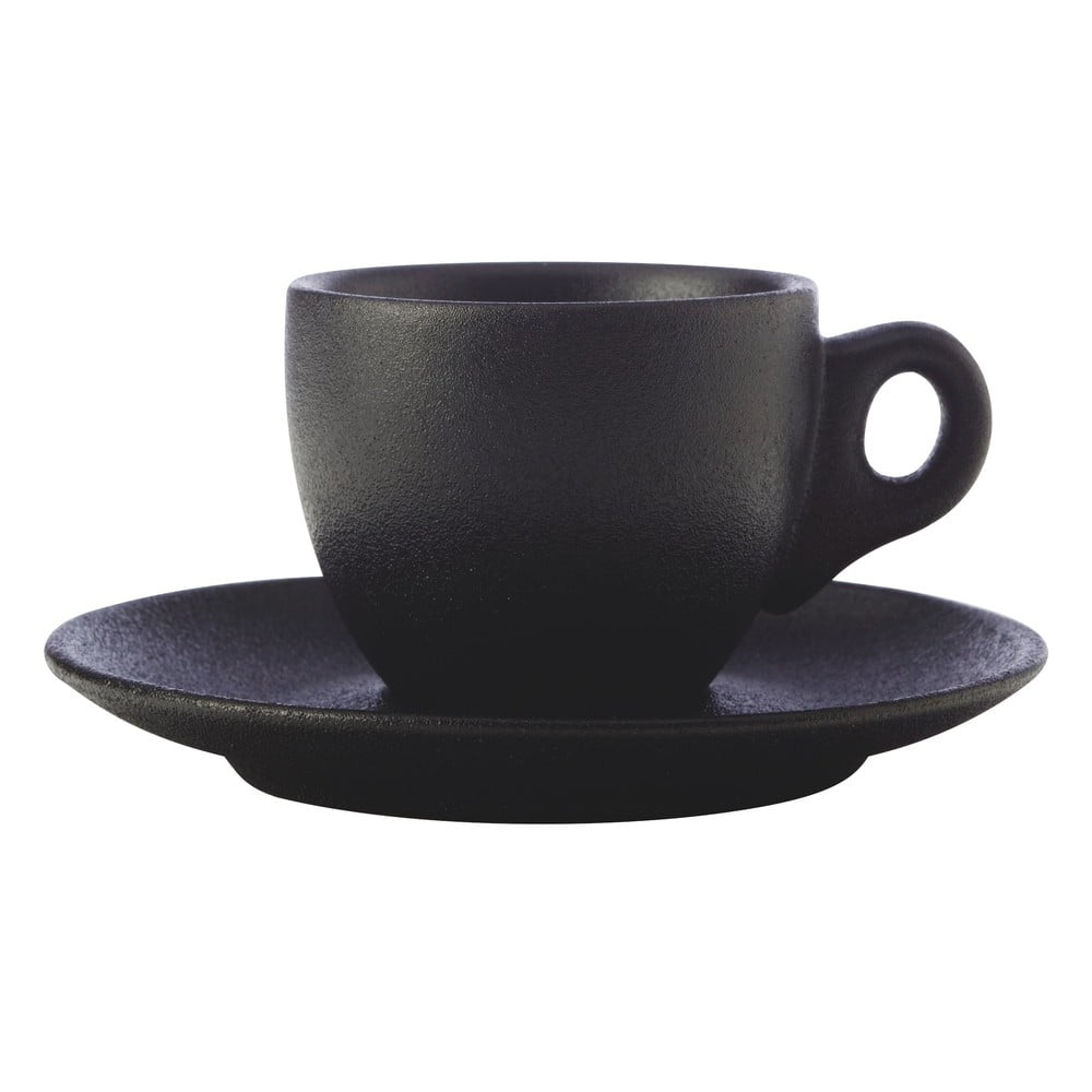 Ceașcă cu farfurie din ceramică Maxwell & Williams Caviar, 80 ml, negru bonami.ro imagine 2022