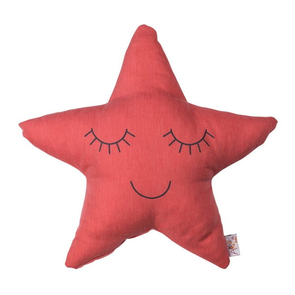 Pernă din amestec de bumbac pentru copii Mike & Co. NEW YORK Pillow Toy Star, 35 x 35 cm, roșu