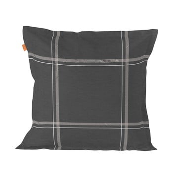 Față de pernă din bumbac blanc tartan, 60 x 60 cm