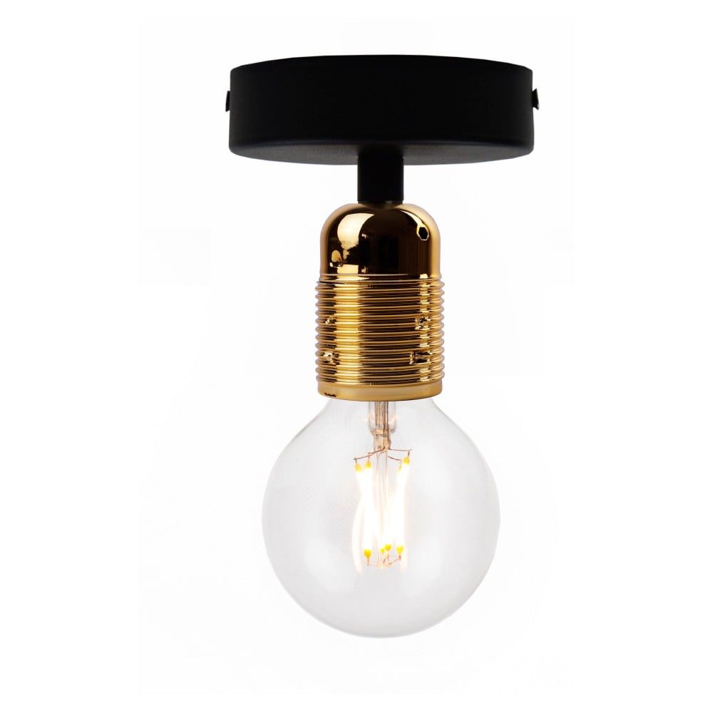 Plafonieră Bulb Attack Uno Basic, negru – auriu bonami.ro imagine noua 2022