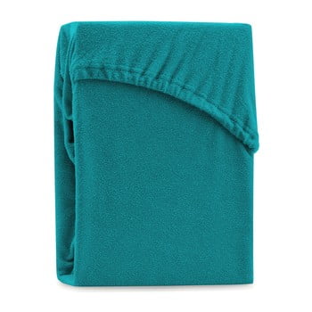 Cearșaf elastic pentru pat dublu ameliahome ruby siesta, 180-200 x 200 cm, turcoaz