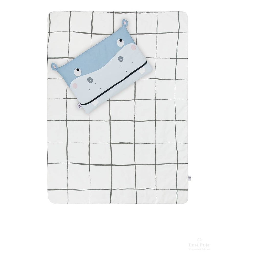 Lenjerie de pat pentru copii din bumbac pentru pătuț 135×100 cm Hippo – BELLAMY 135x100 imagine noua somnexpo.ro