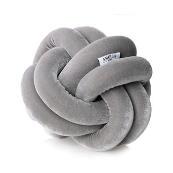 Pernă decorativă ameliahome nancy knot grey, gri