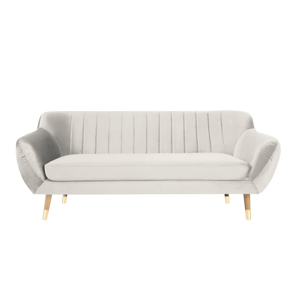 Canapea cu tapițerie din catifea Mazzini Sofas Benito, crem, 188 cm bonami.ro imagine model 2022