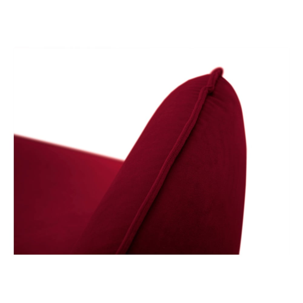 Canapea cu tapițerie din catifea Cosmopolitan Design Florence, roșu, 160 cm 160 imagine noua somnexpo.ro