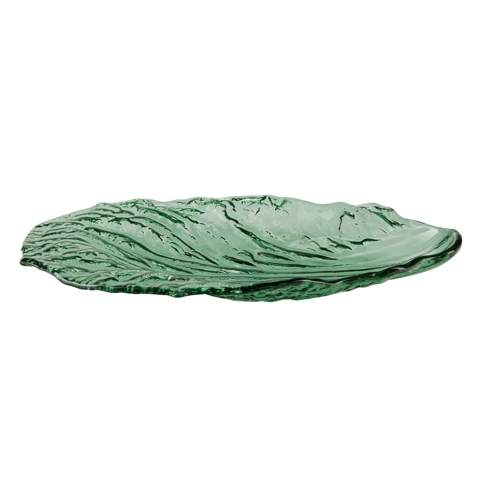 Farfurie servire din sticlă Bahne & CO, 28 x 18 cm, verde Bahne & CO